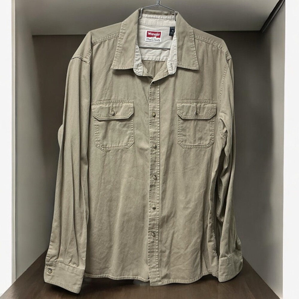Wrangler Khaki Long Sleeve Shirt